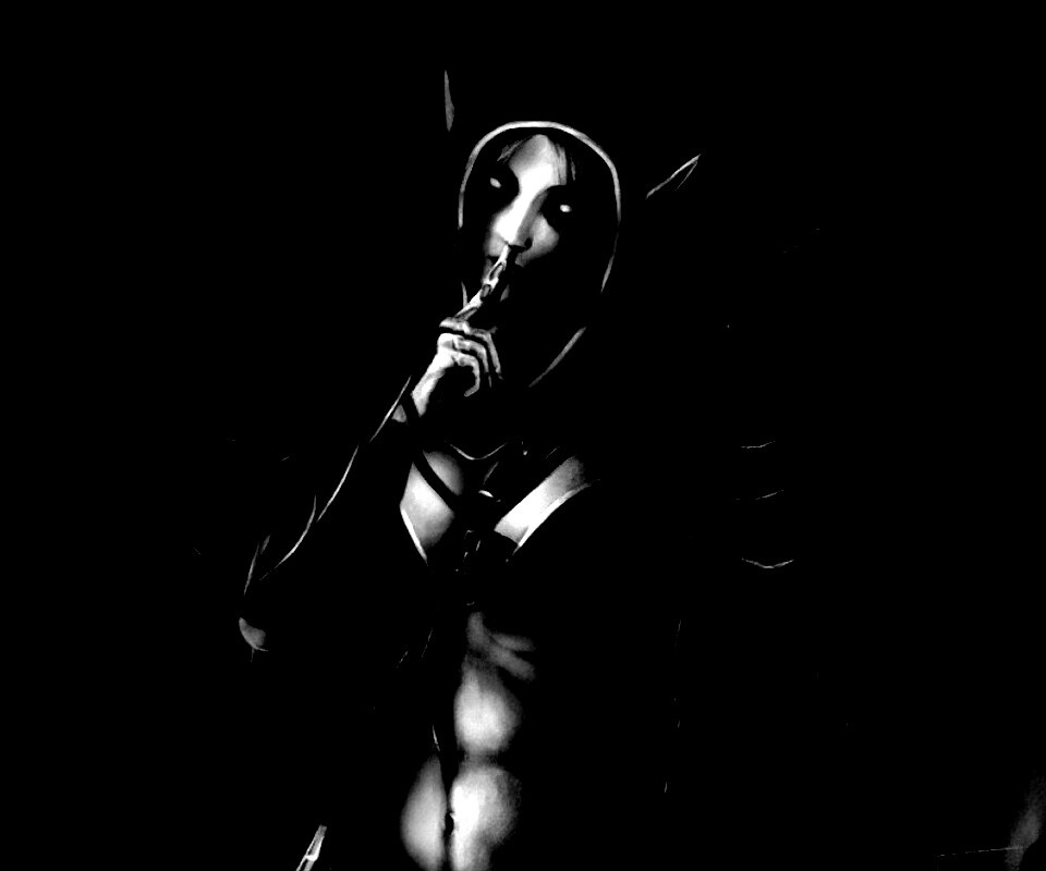 Ночная эльфийка призывает к тишине обои