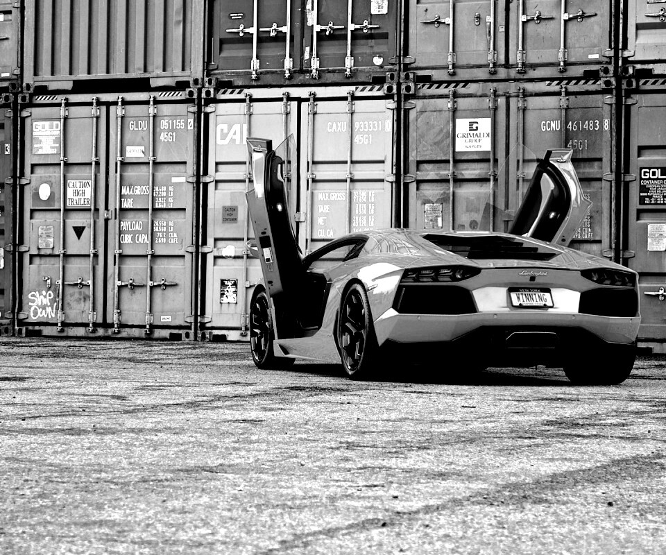 Оранжевый Авентадор обои