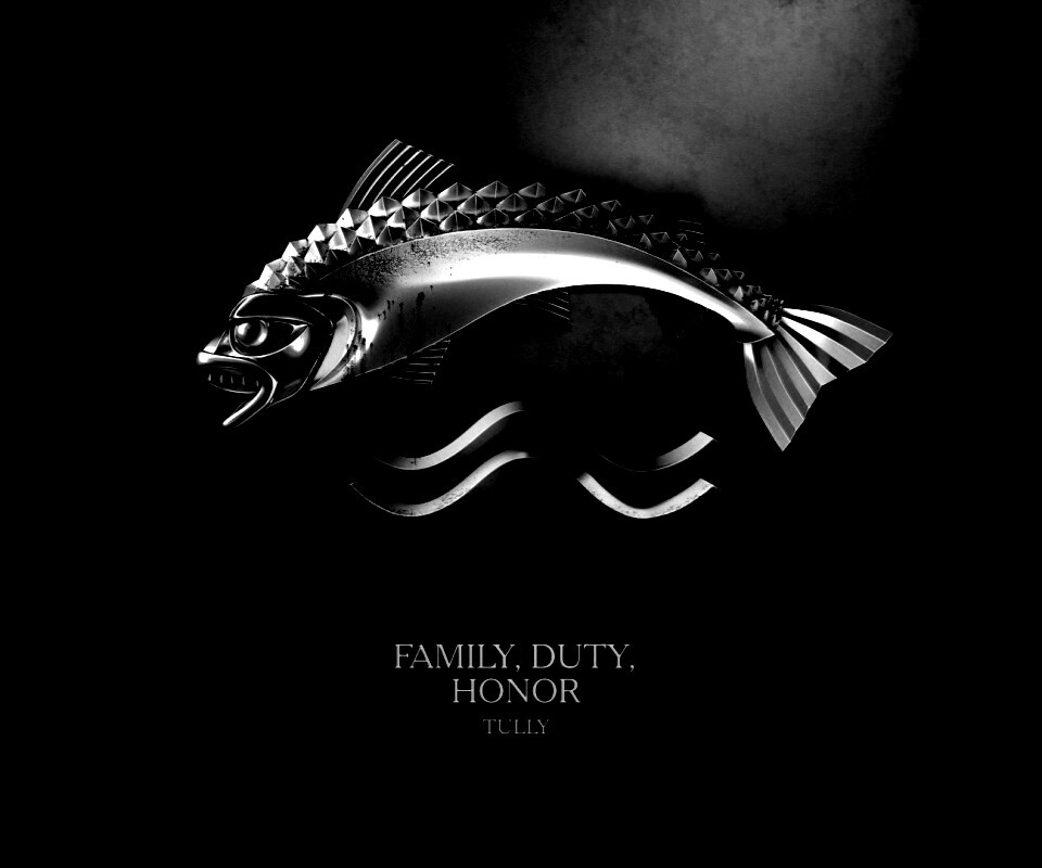 Металлический герб дома Талли обои