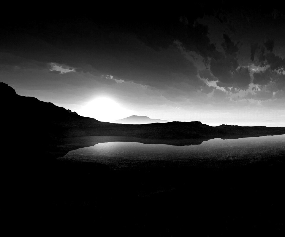 Озеро в каменистой пустыне обои