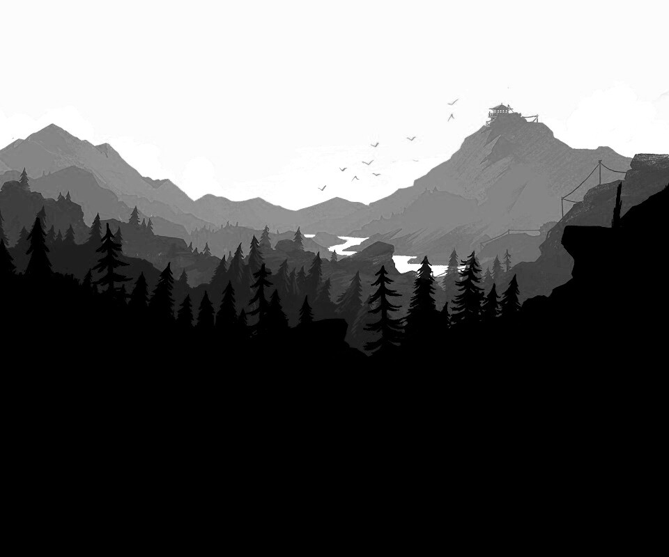 Красный Firewatch обои