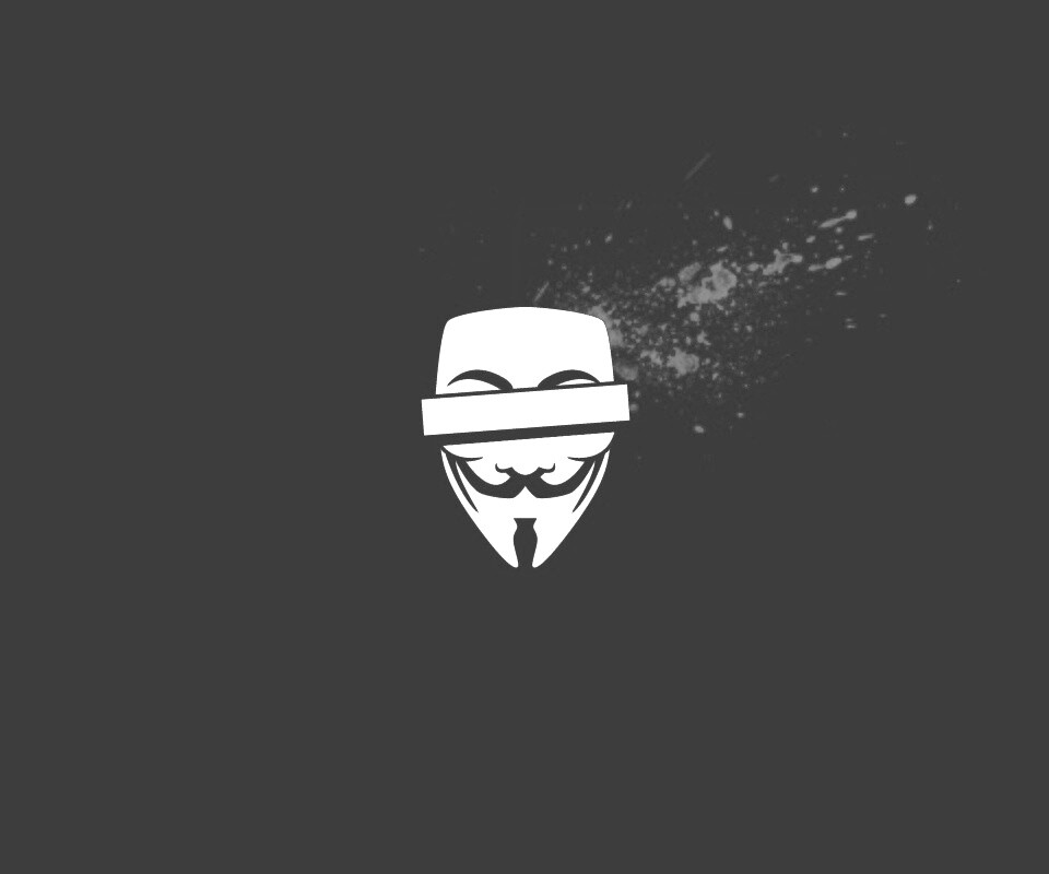 Маска Анонимуса и брызги обои