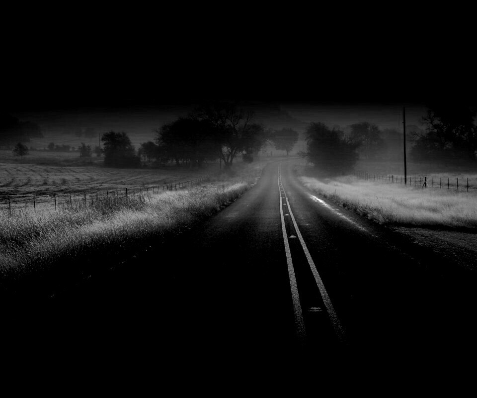 Туманная дорога обои