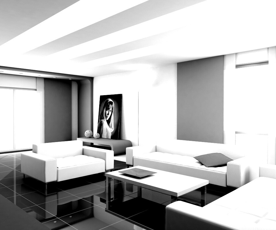 Белая гостинная обои