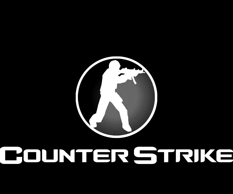 Логотип Counter Strike на черном фоне обои