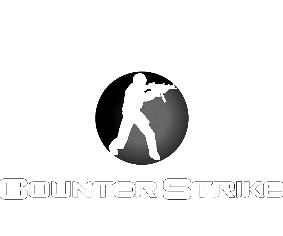 Логотип Counter Strike на белом фоне обои