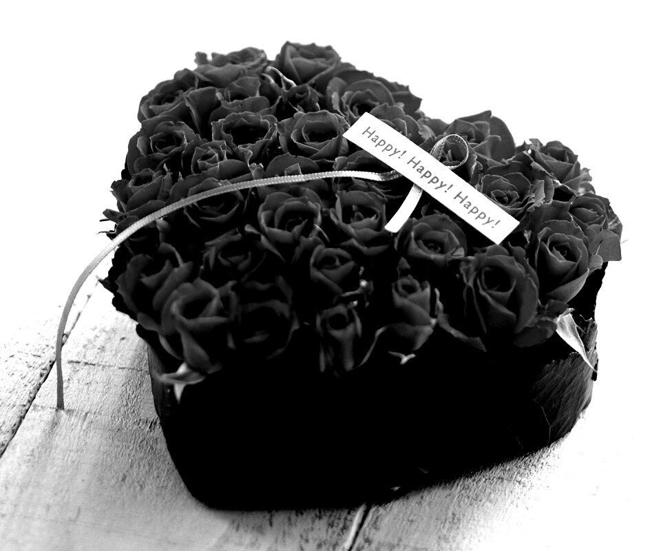 Букет в форме сердца обои