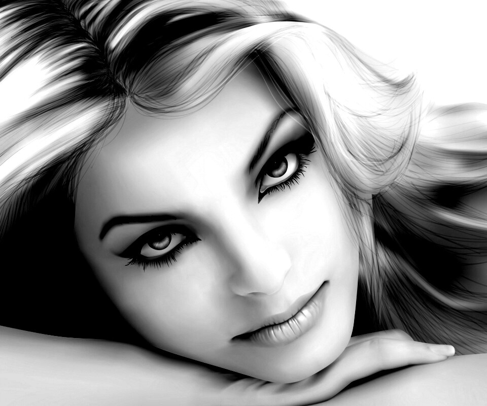 Девушка в векторе обои