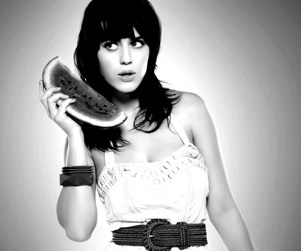 Кэти Пэри и арбуз обои