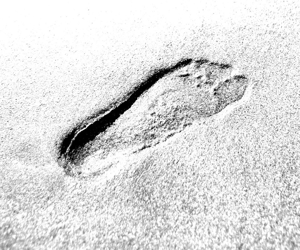 Отпечаток ноги обои