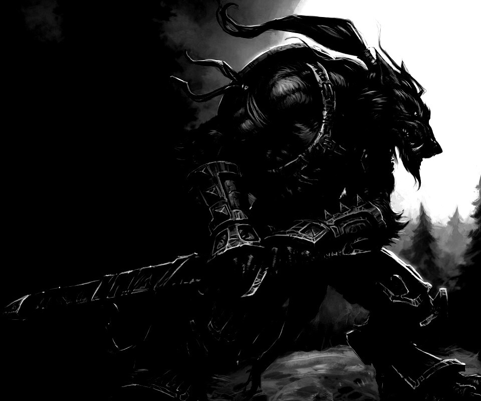 Волк оборотень обои