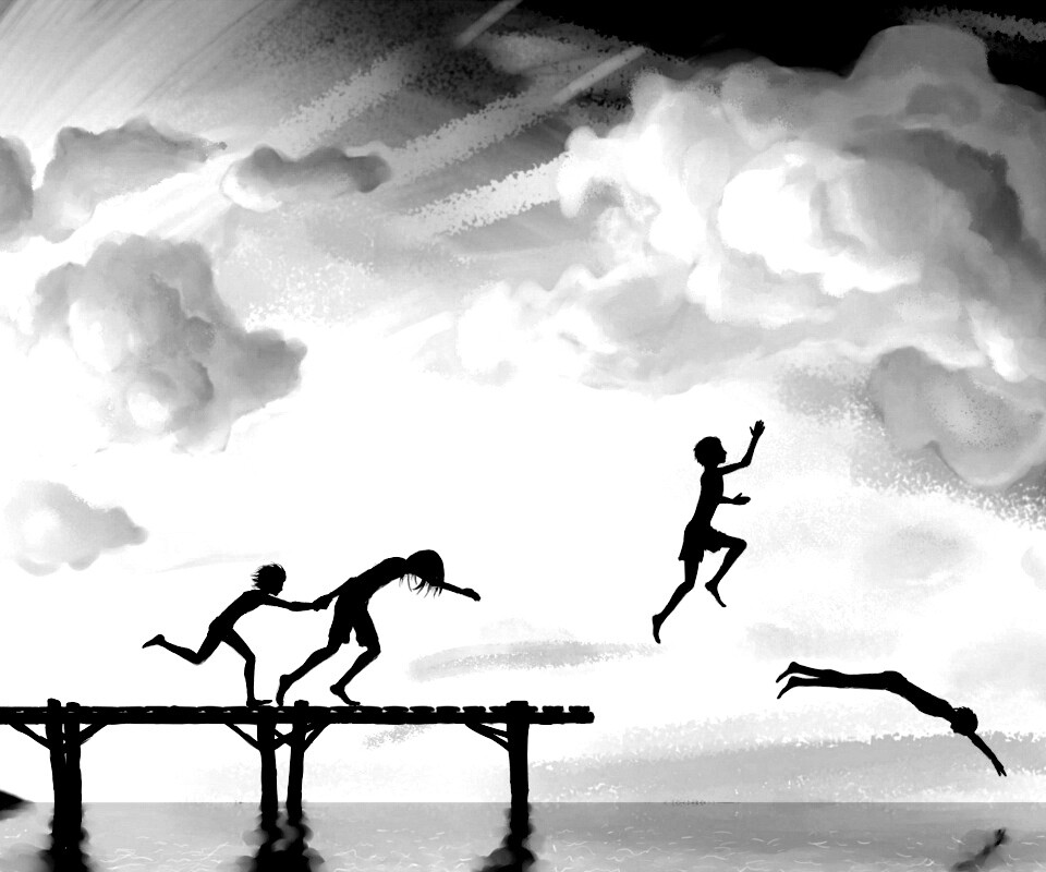 Прыжки с причала обои