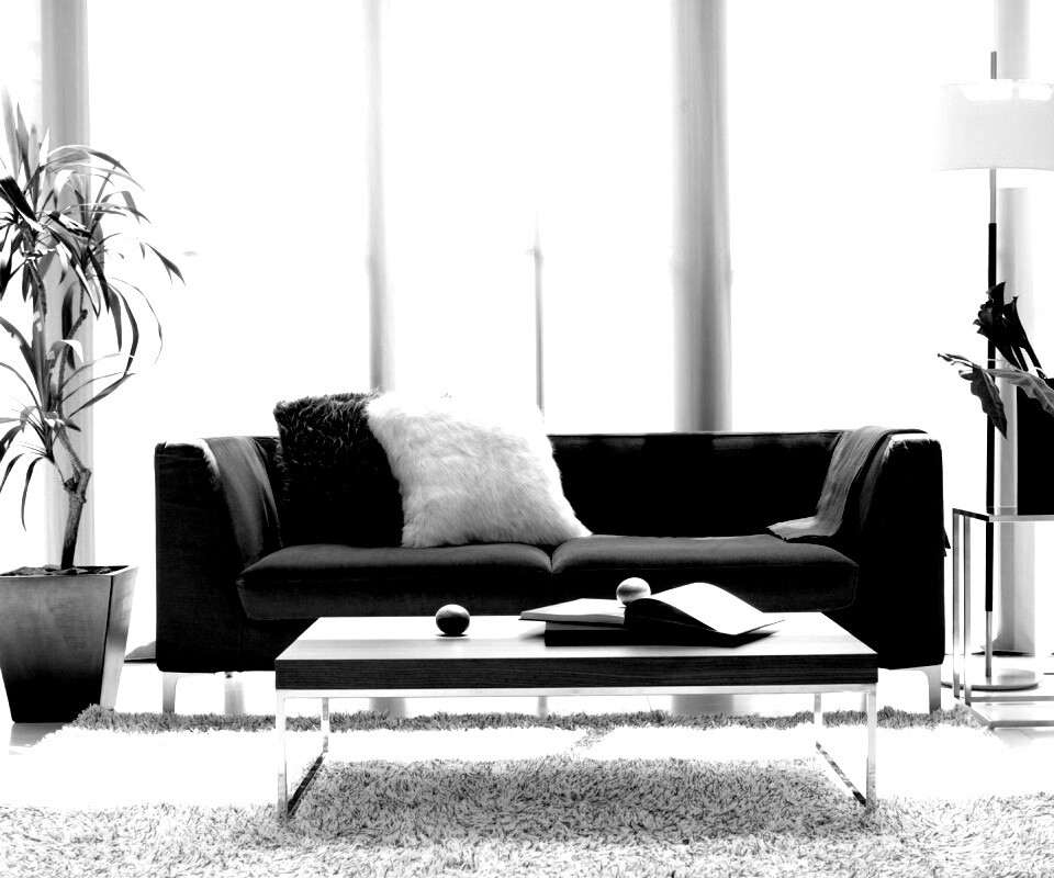 Гостиная с интересным дизайном обои