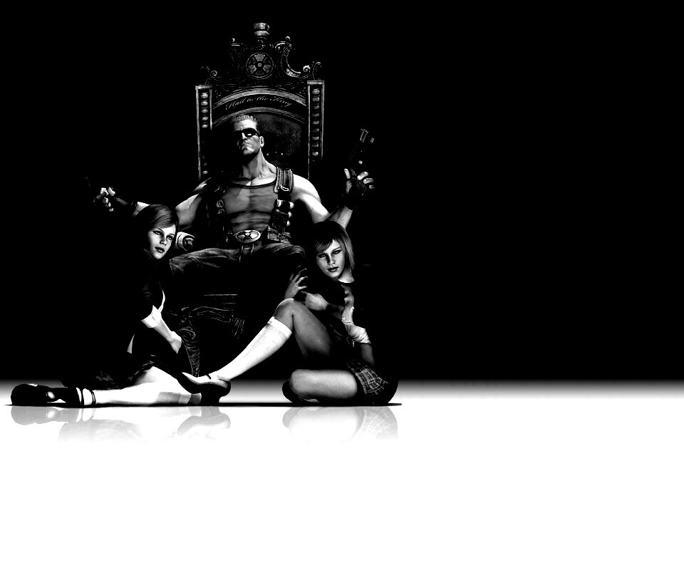 Duke Nukem на троне обои