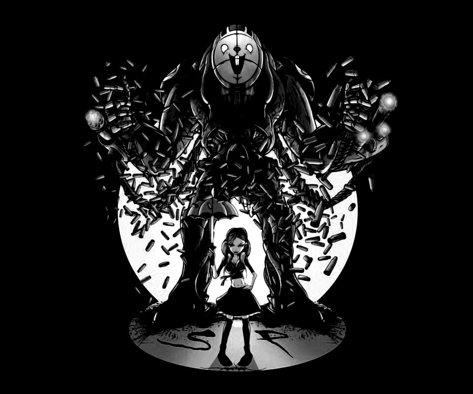 Куколка и боевой робот обои