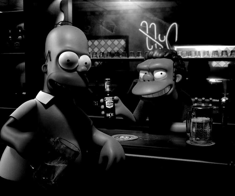 Симпсоны в баре обои