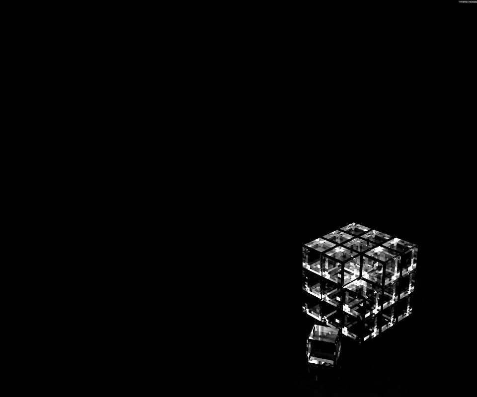 Стеклянный куб обои