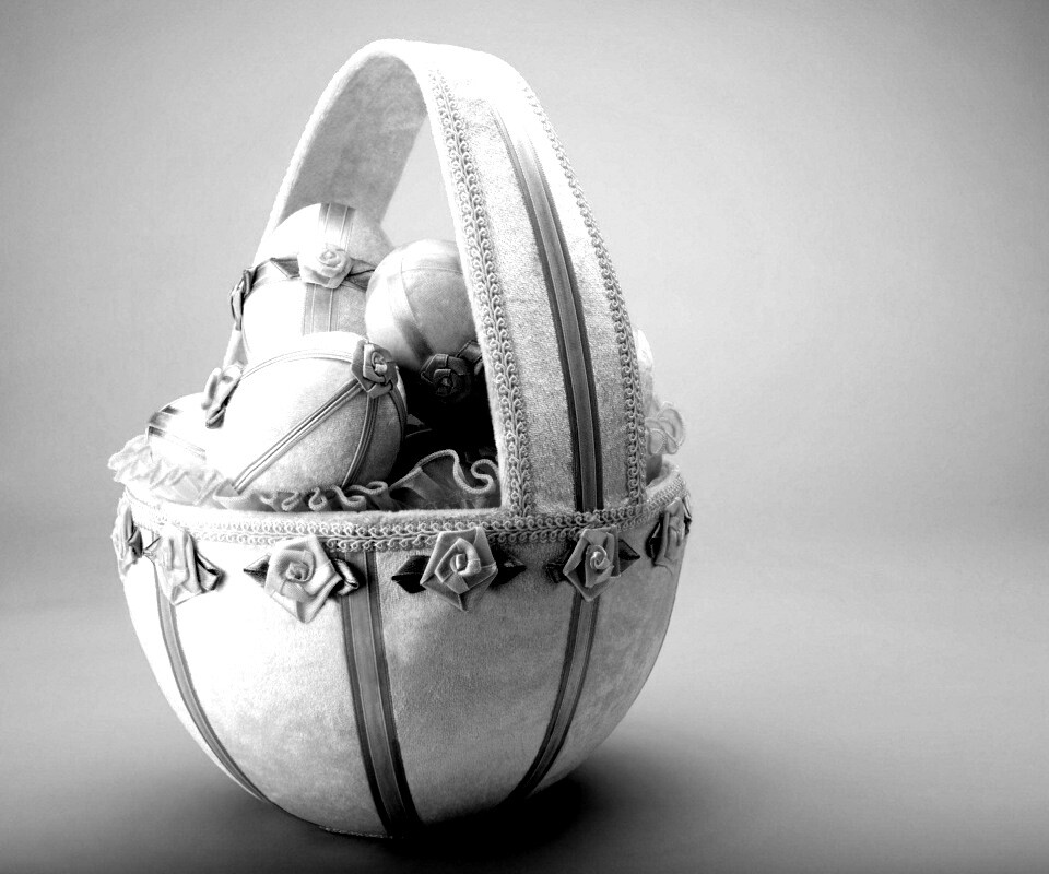 Пасхальная корзиночка обои