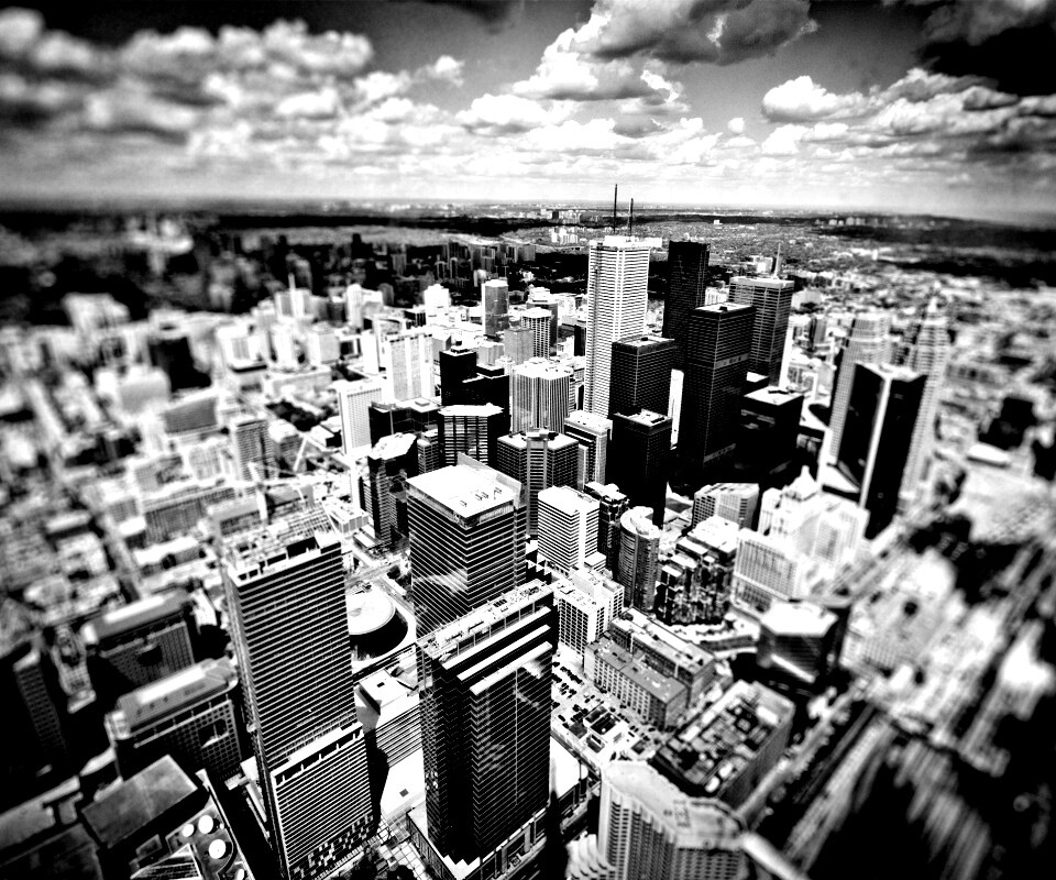 ЧБ фото города обои