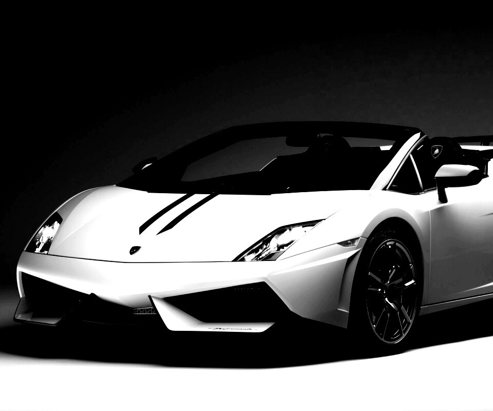 Белый Ламборджини Галлардо обои