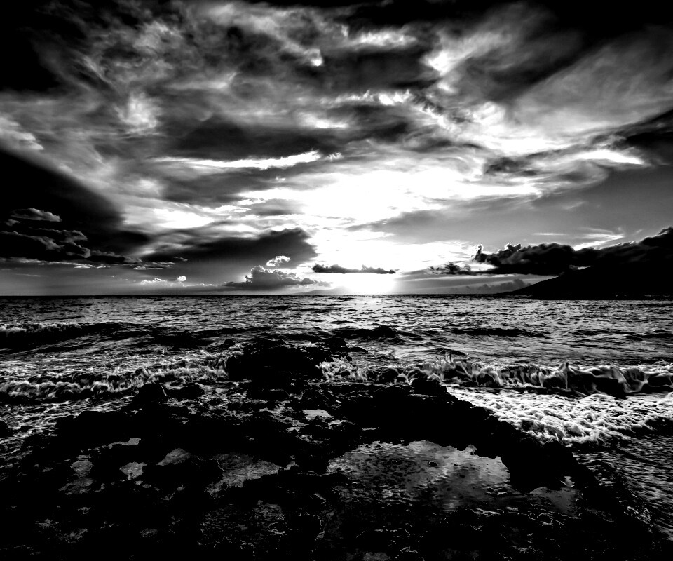 Закат на море обои