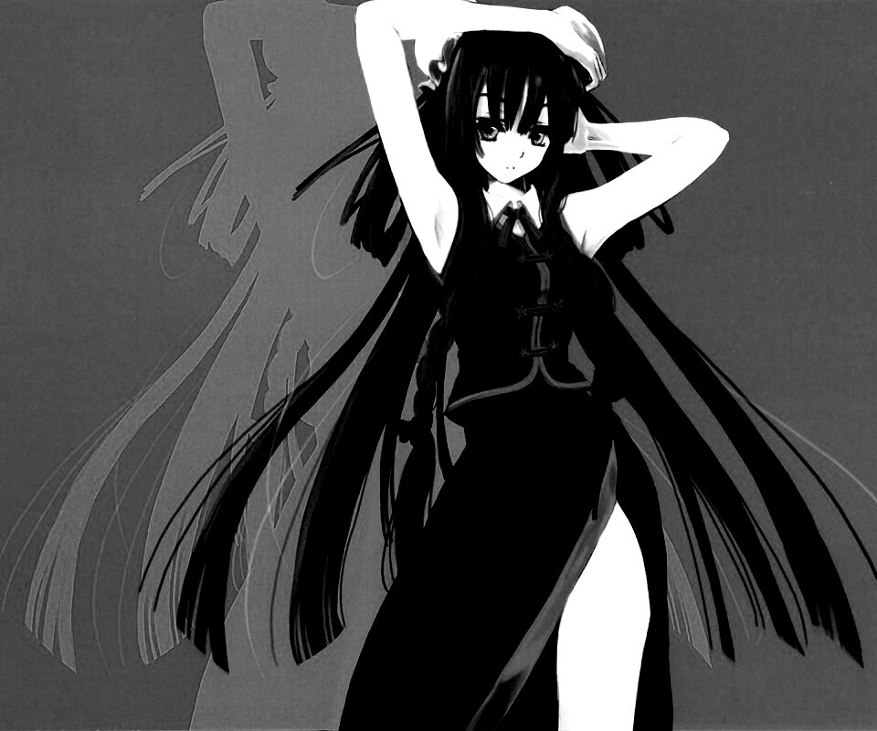 Девушка в чёрном обои