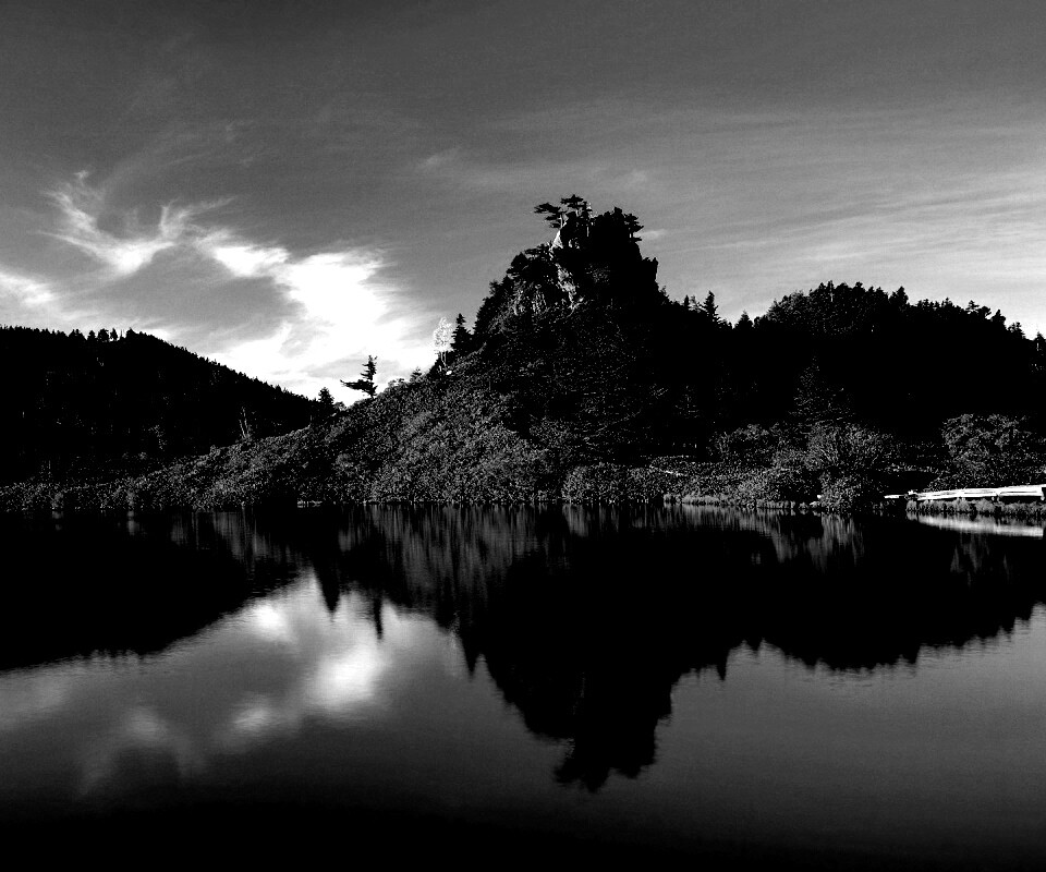 Берег озера в Японии обои