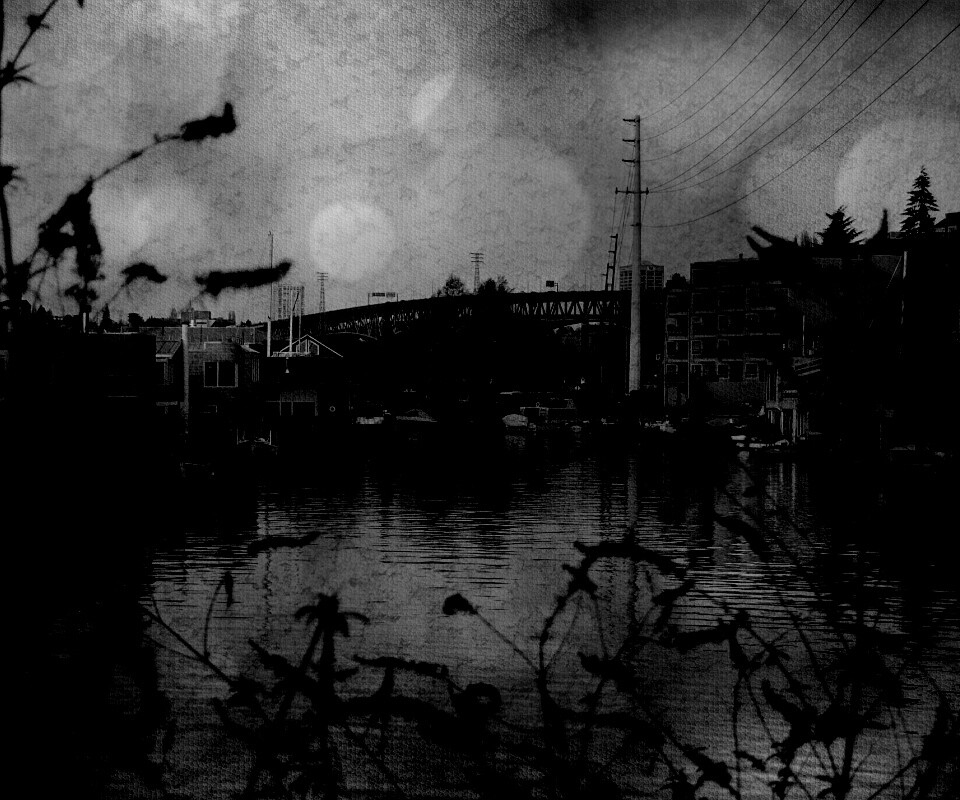 Городок на реке обои