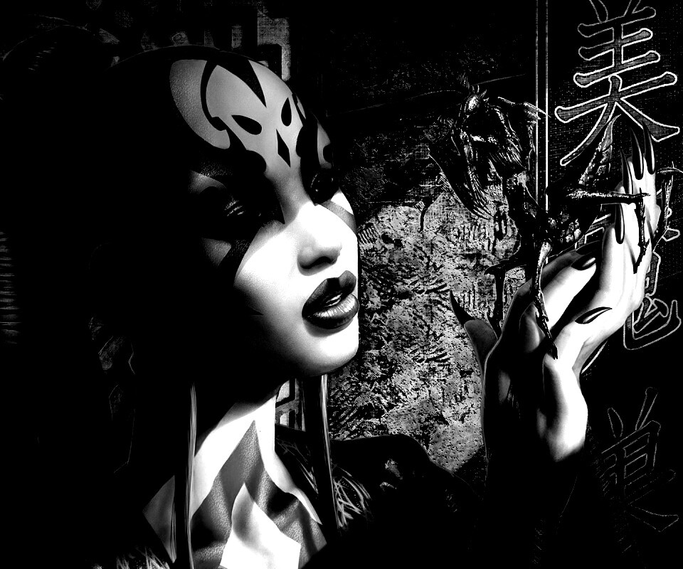 Девушка и богомол обои