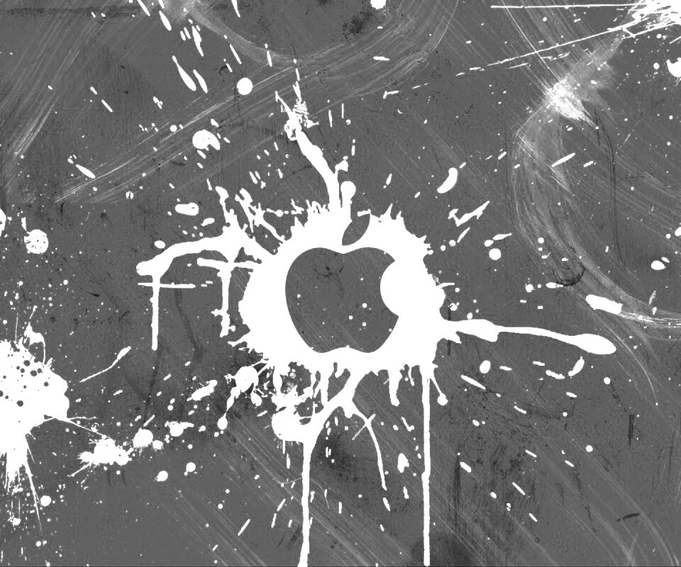 Яблоко в краске обои