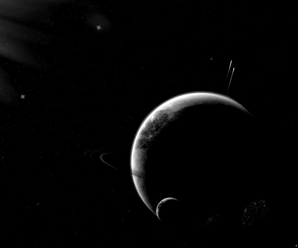 Пояс астероидов вблизи планеты обои