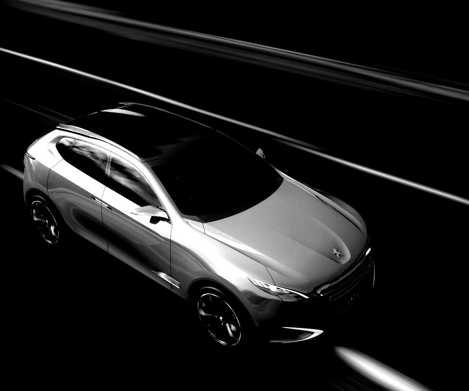 Концепт пежо на трассе обои