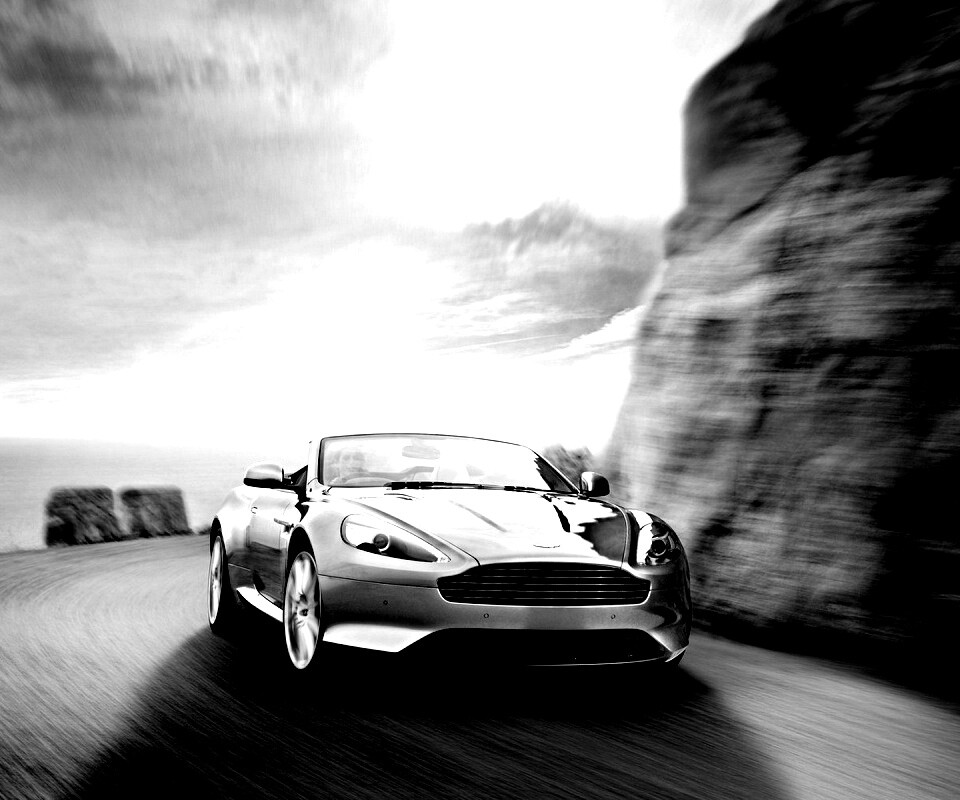 Aston Martin на повороте обои