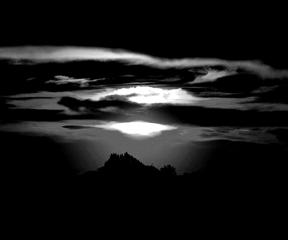 Оранжевый закат обои