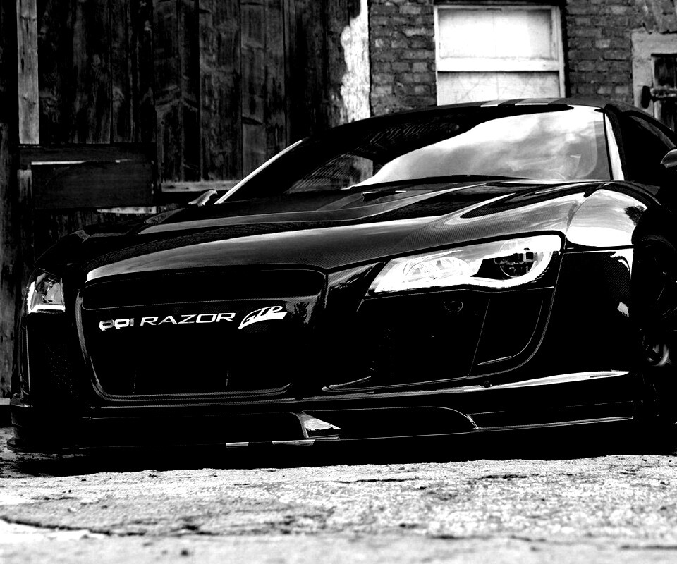Черная Audi R8 обои