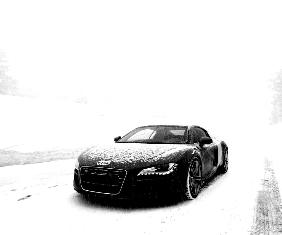 Audi R8 зимой обои