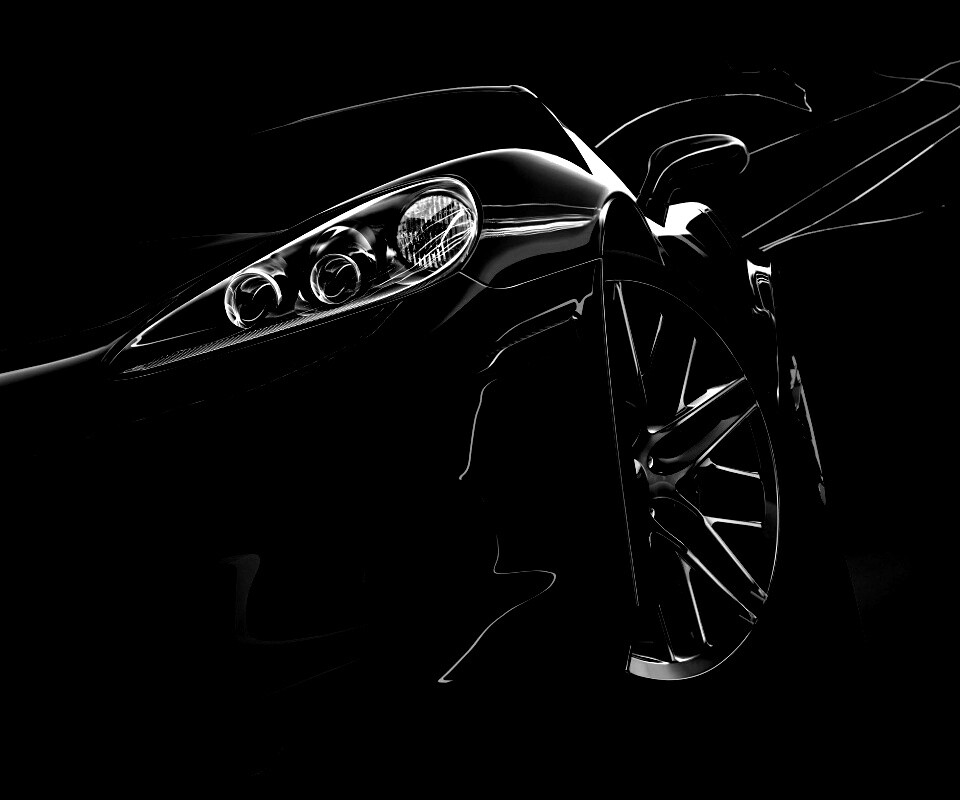 Чёрное авто обои
