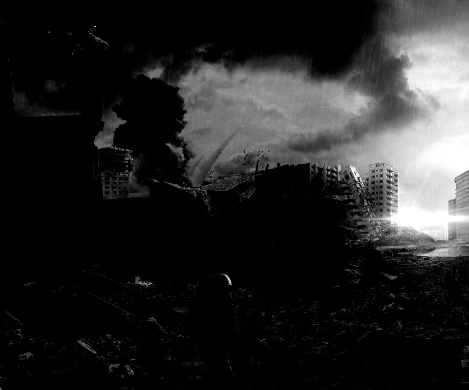 Город после войны обои