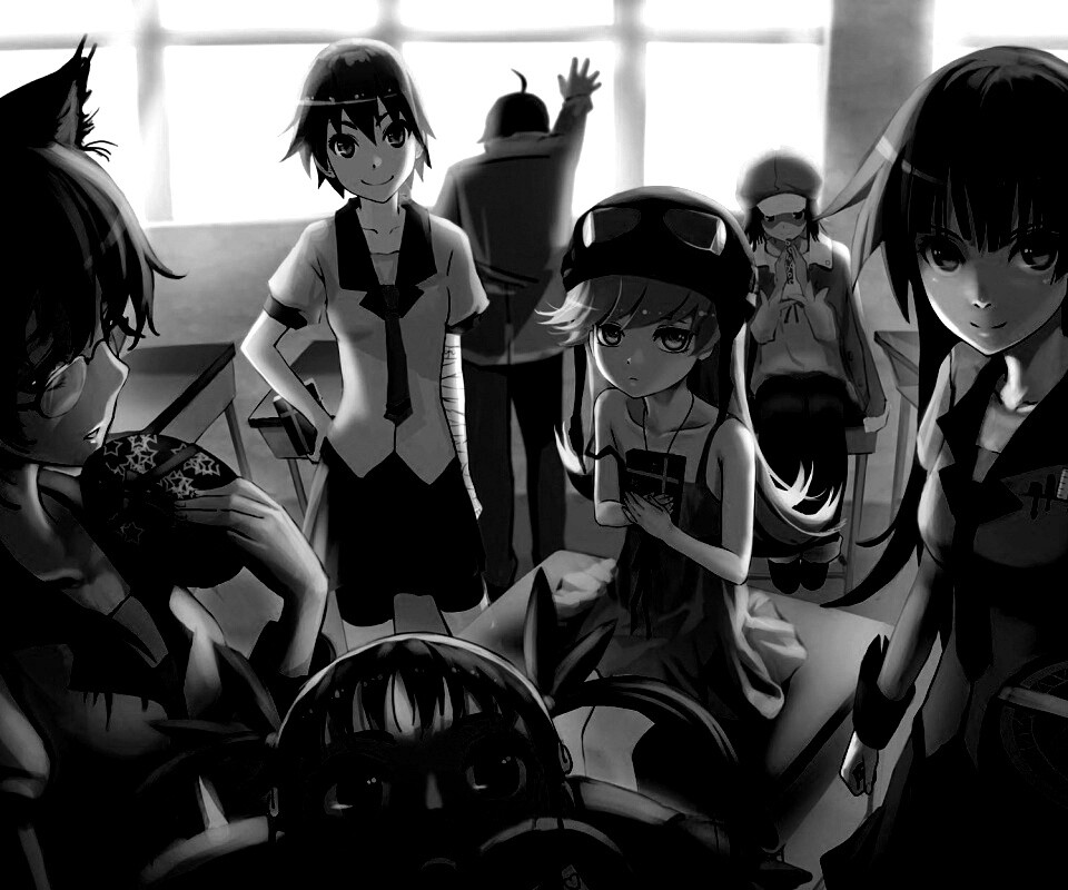 Девушки из Bakemonogatari обои