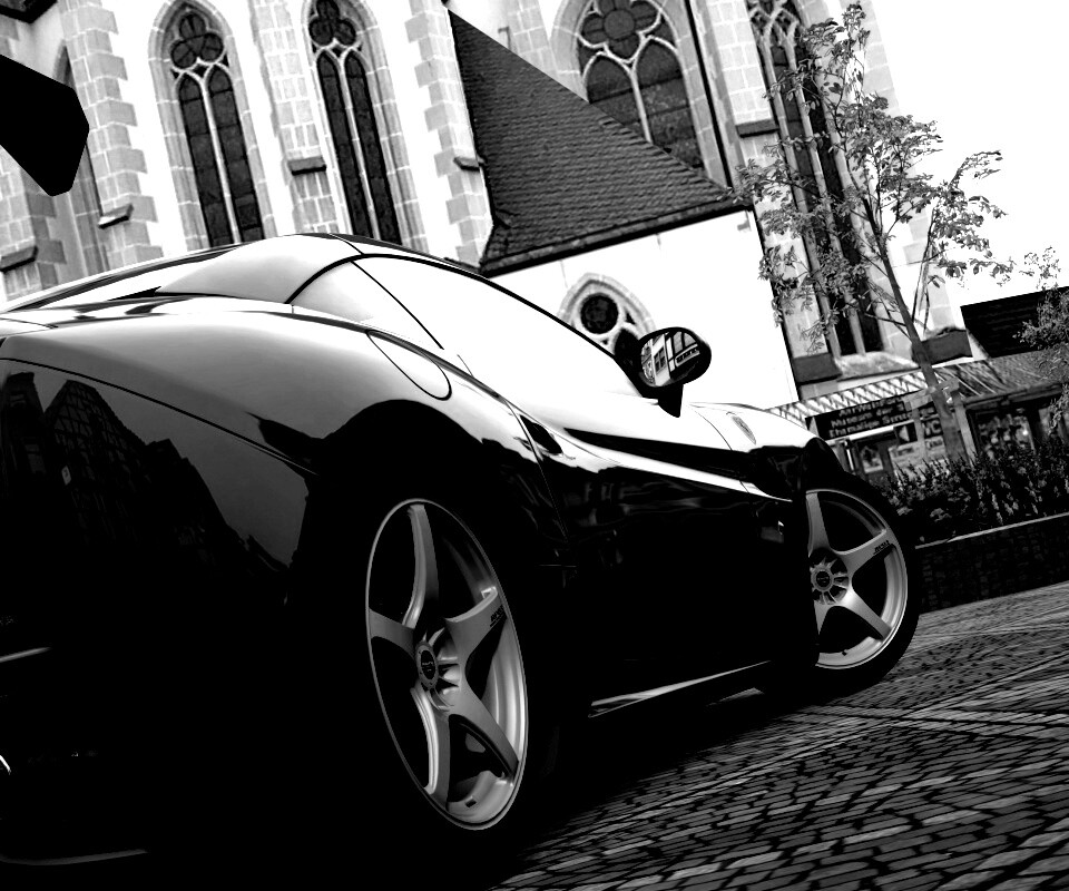 Ferrari на мостовой обои