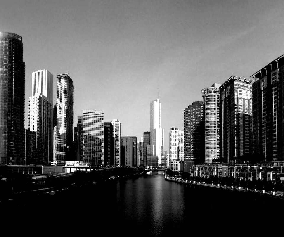 Вид на Чикаго обои