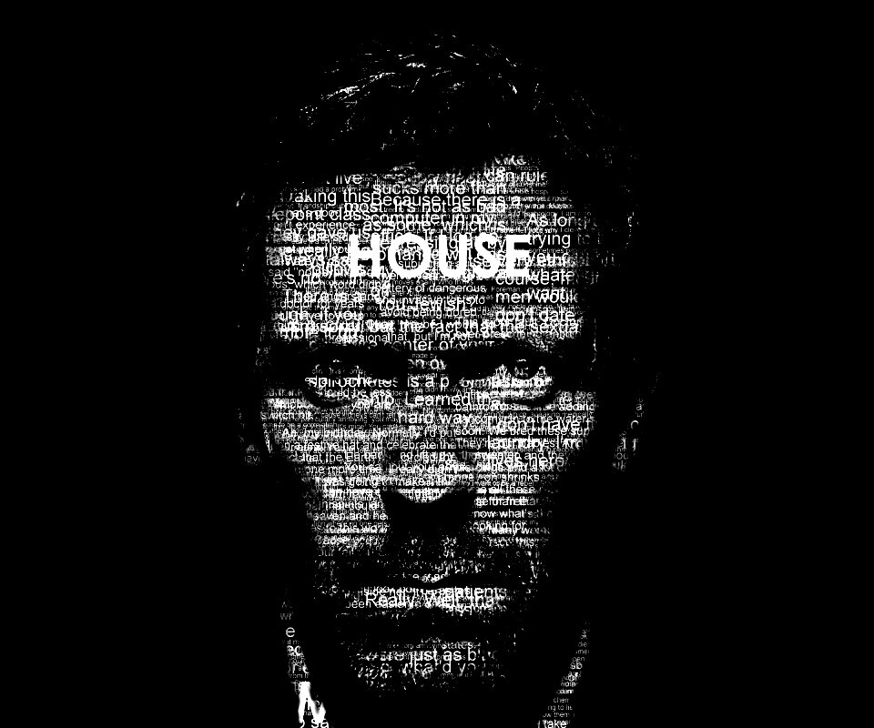 Хаус типографика обои