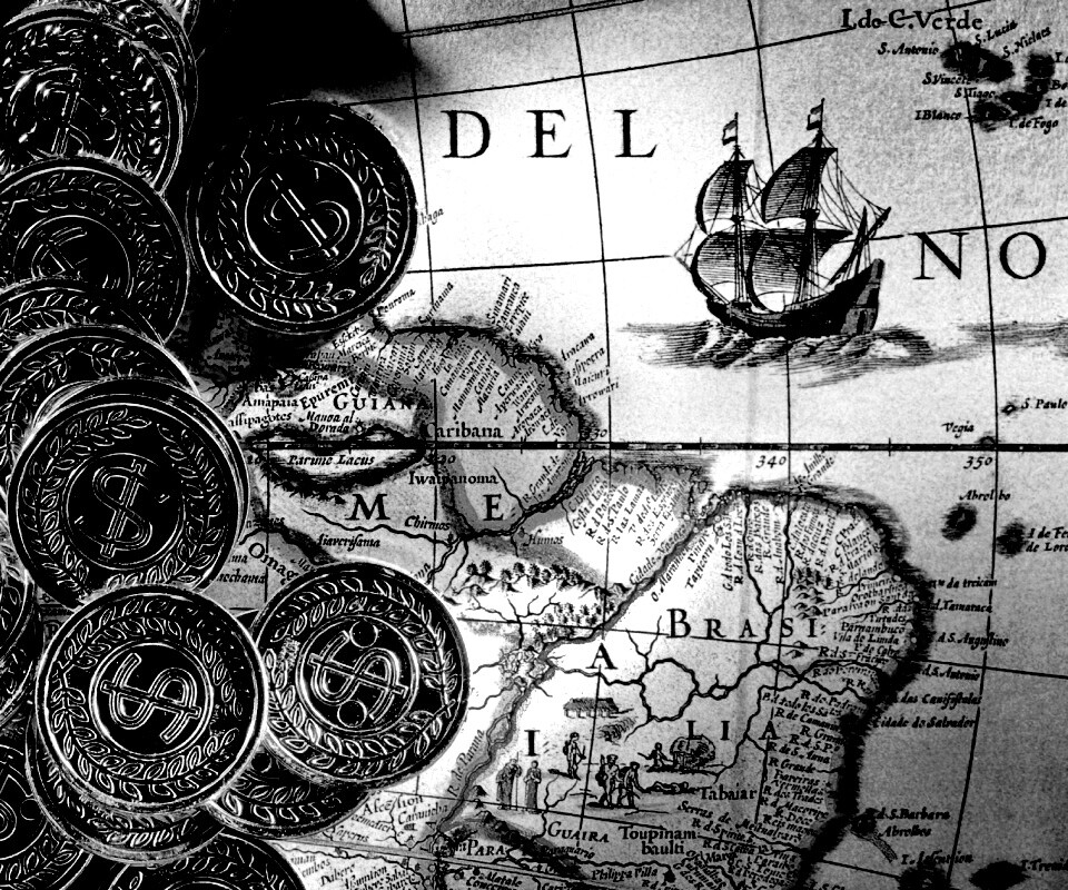 Деньги и карта сокровищ обои