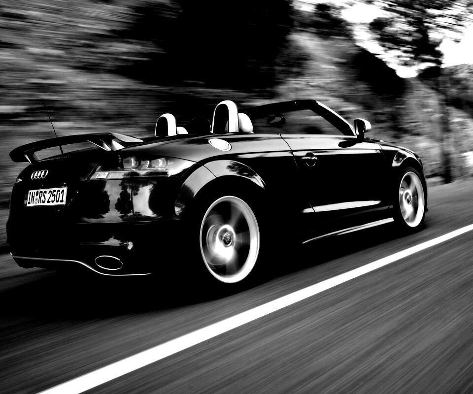 Синий кабриолет Audi обои