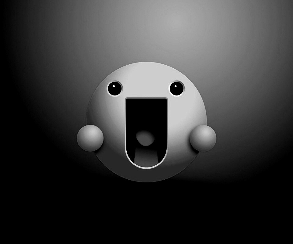 Веселый зеленый смайлик обои