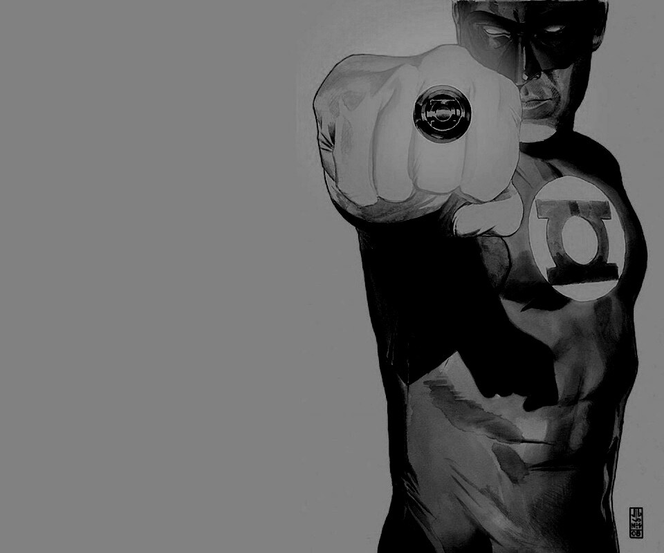 Зелёный фонарь рисунок обои