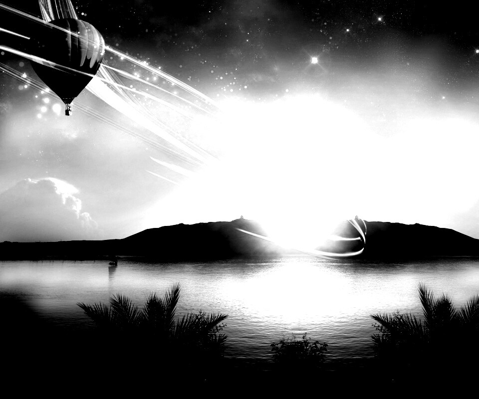 Радужный воздушный шар обои