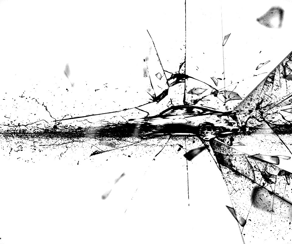 Летящие осколки обои