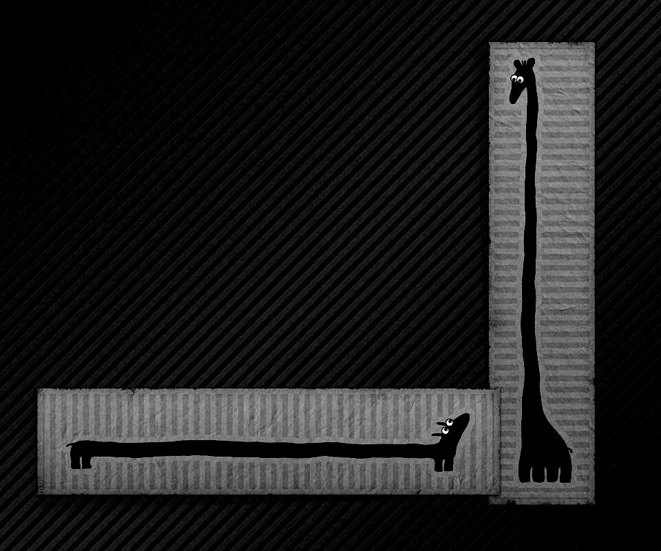 Жираф и такса обои