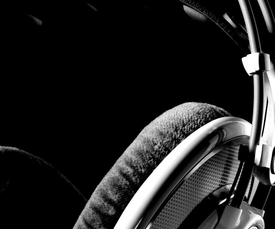 Серые наушники обои